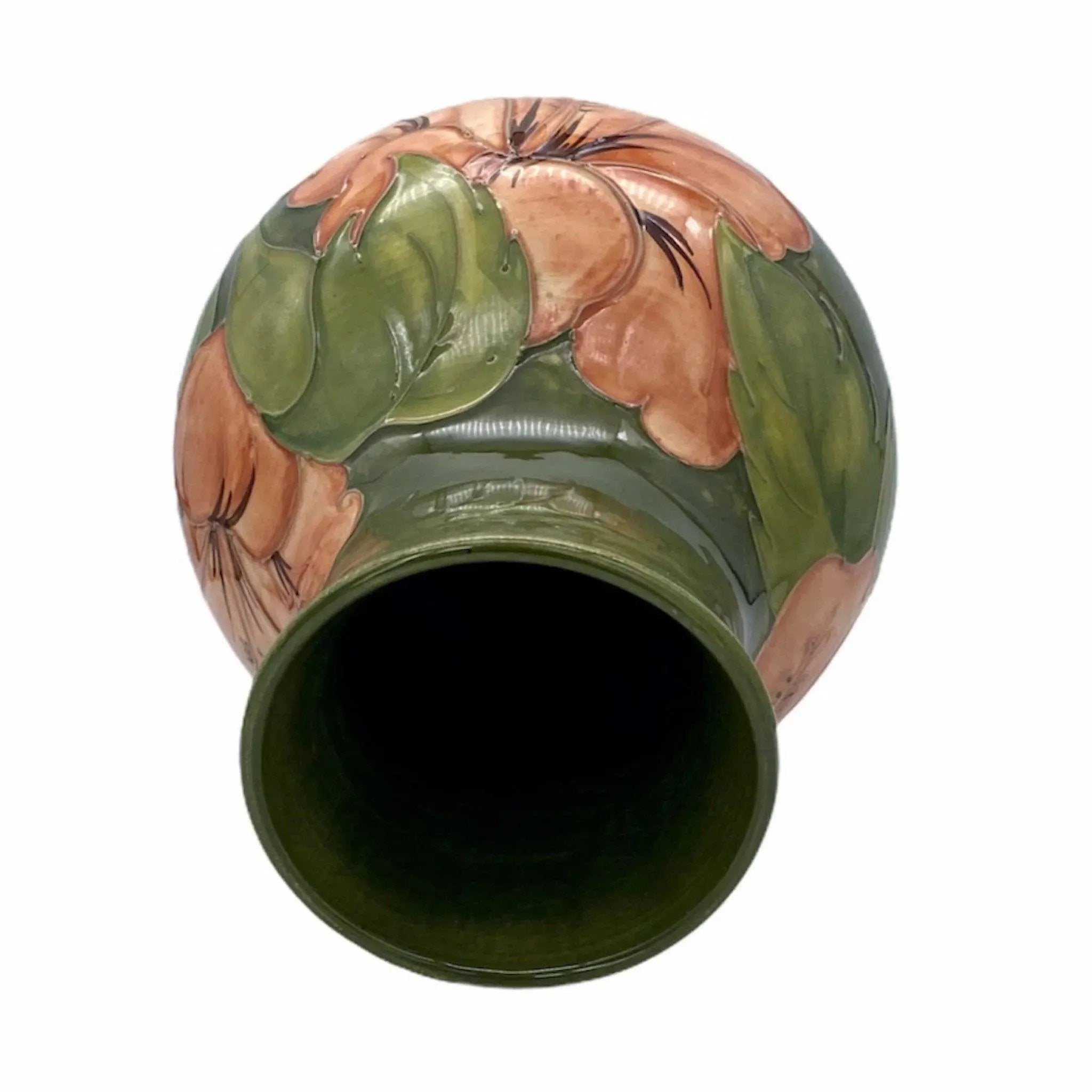 Moorcroft Pottery Vintage Hibiscus Flower Vase
