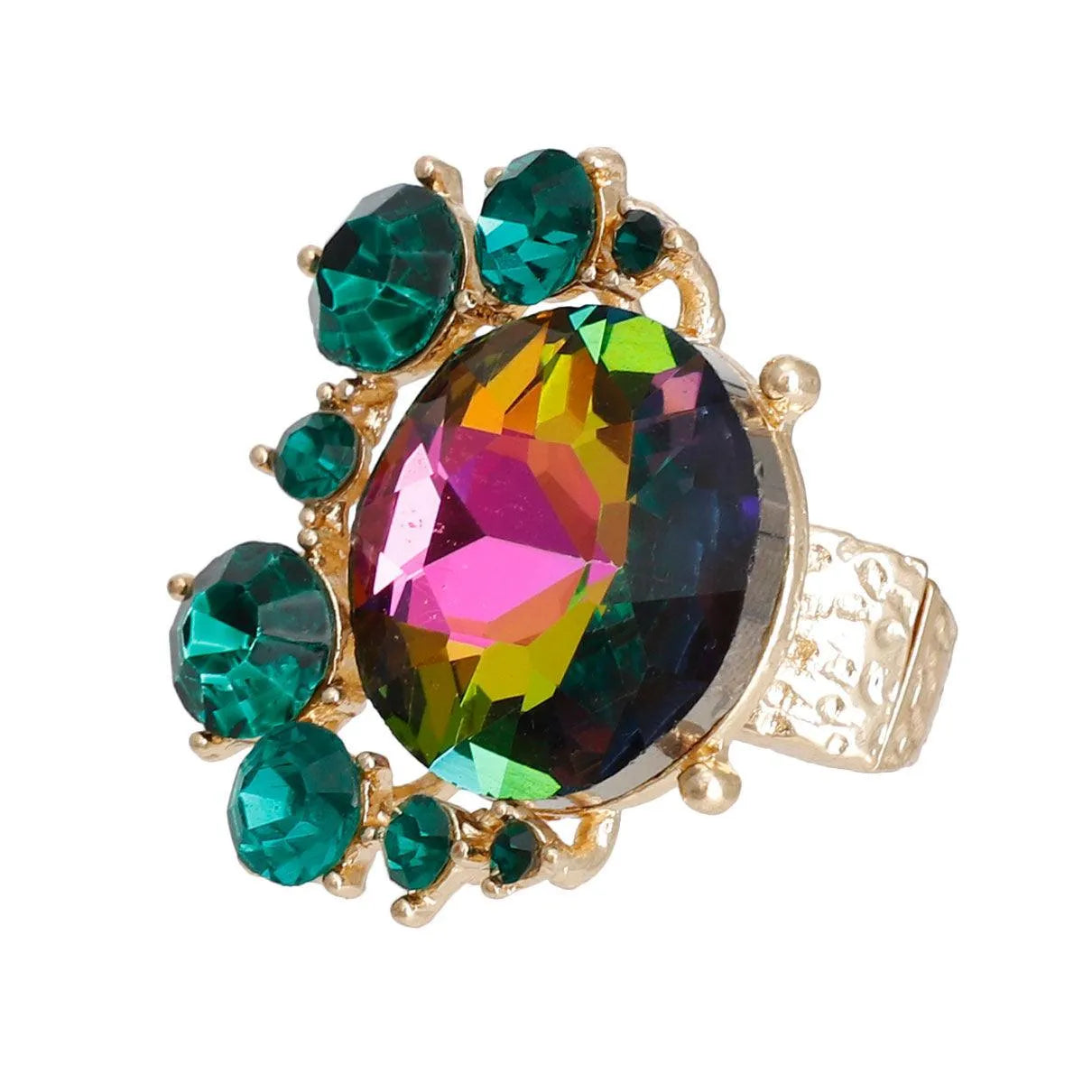 Multicolor Bedazzle Statement Ring Jewelry Bubble