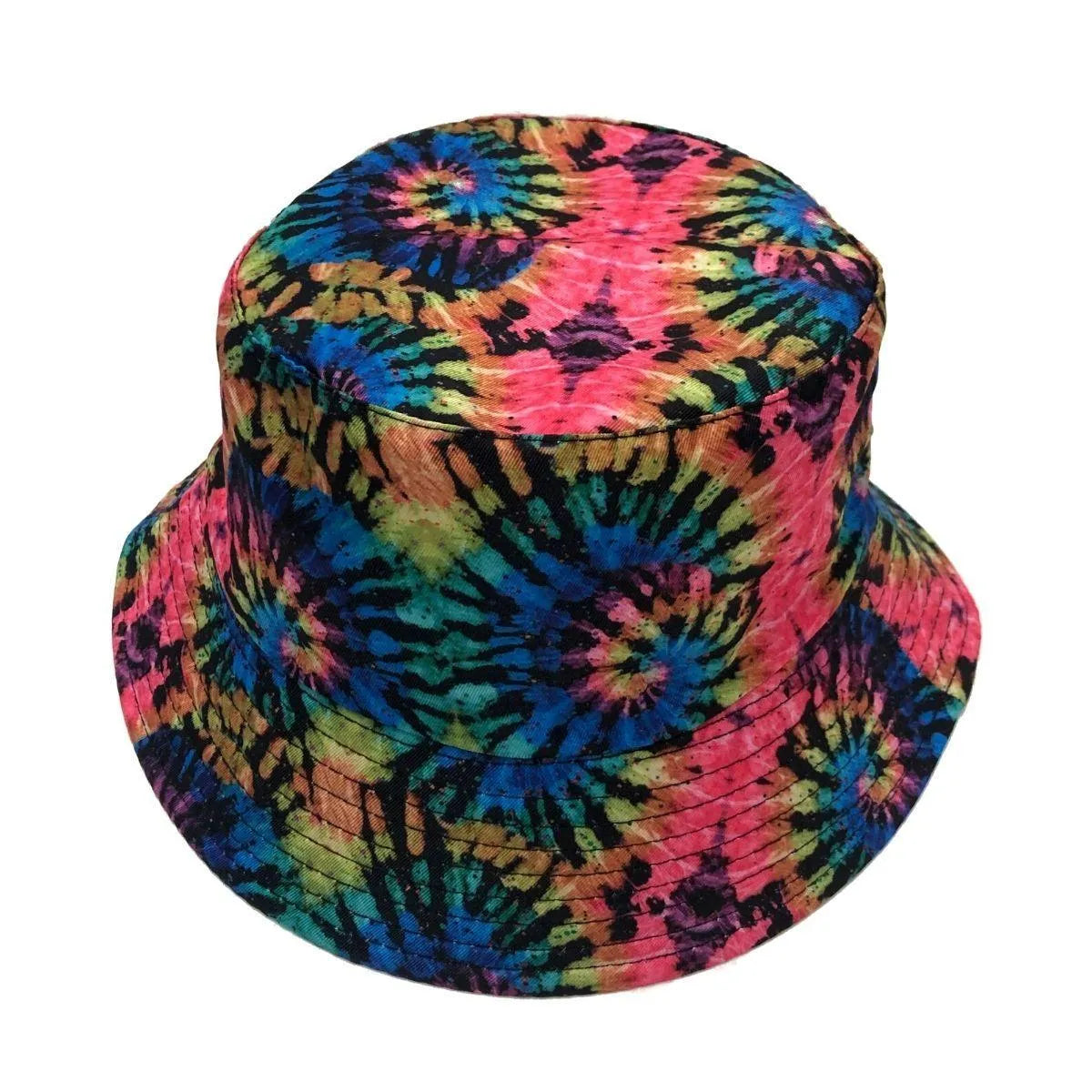 Multicolor Bucket Hat with Tie Dye Pattern, Reversible Jewelry Bubble