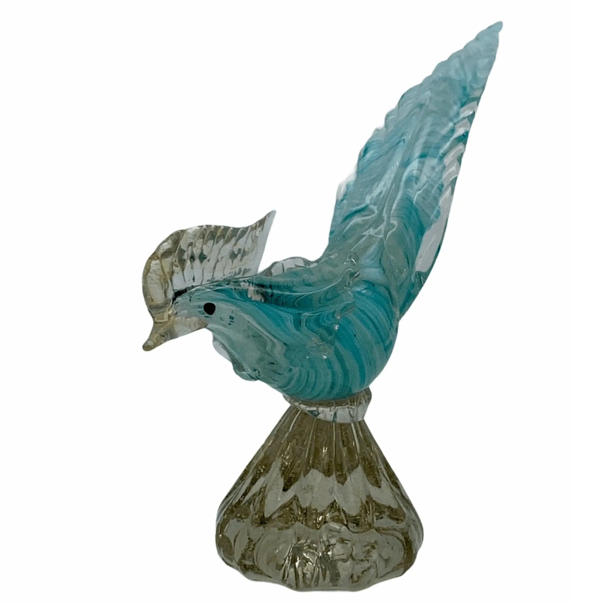 Murano Handblown Teal Green Art Glass Pheasant Bird deals