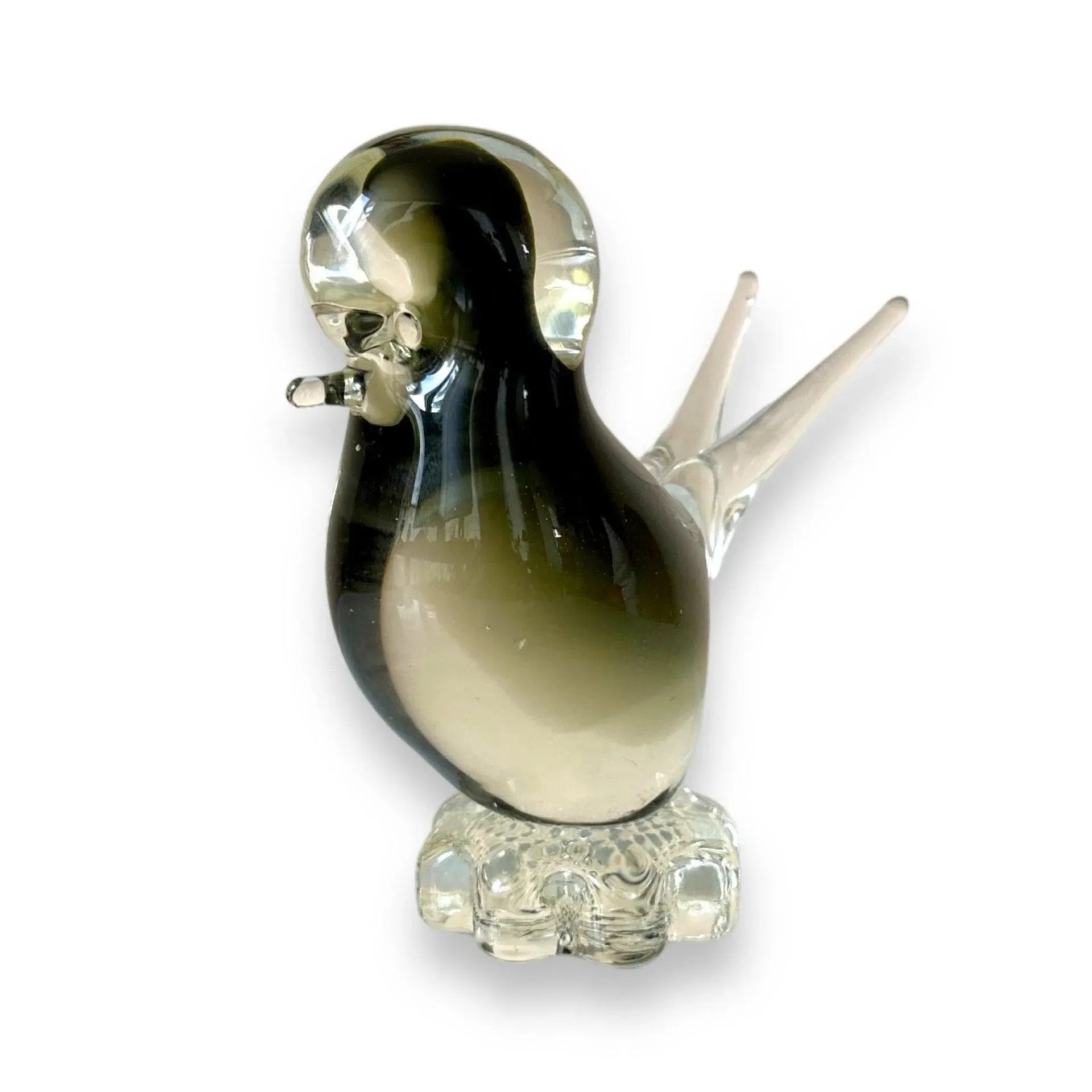 Murano Glass Bird Sculpture – Vintage Handcrafted Art Piece