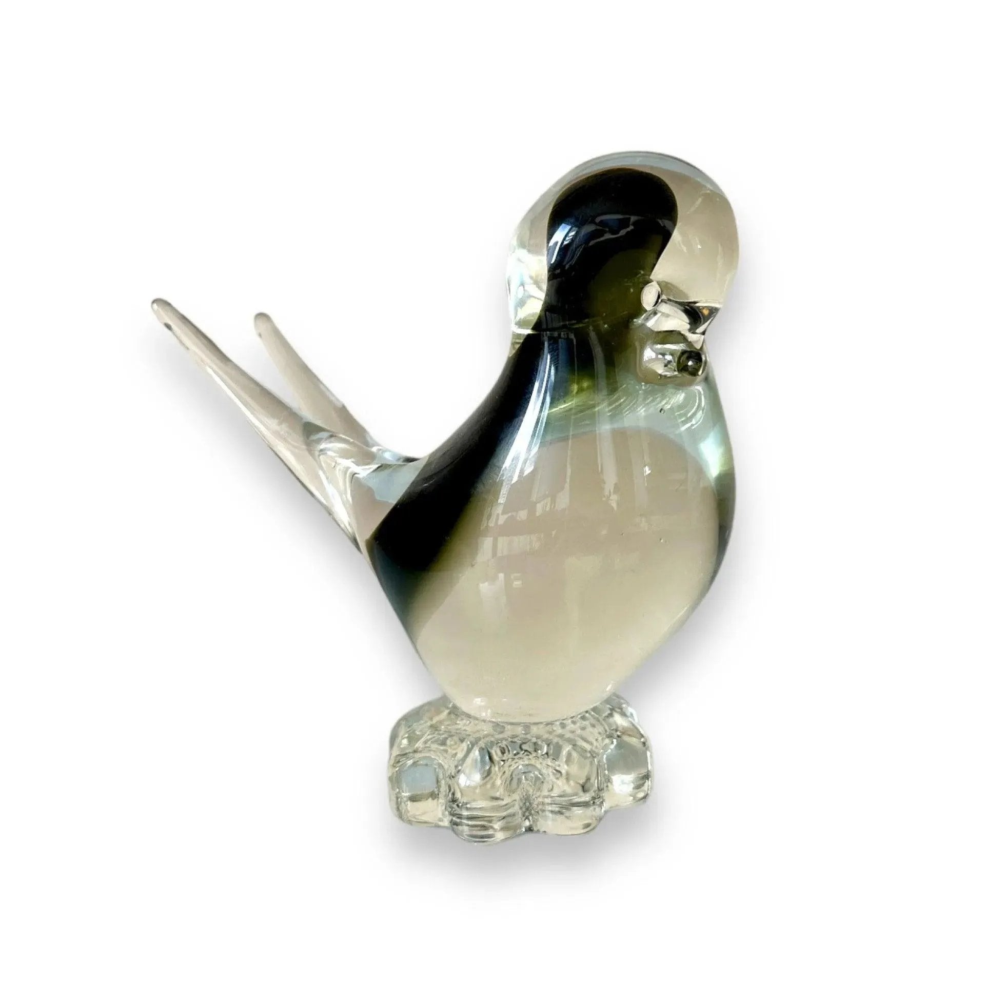 Murano Glass Bird Sculpture – Vintage Handcrafted Art Piece