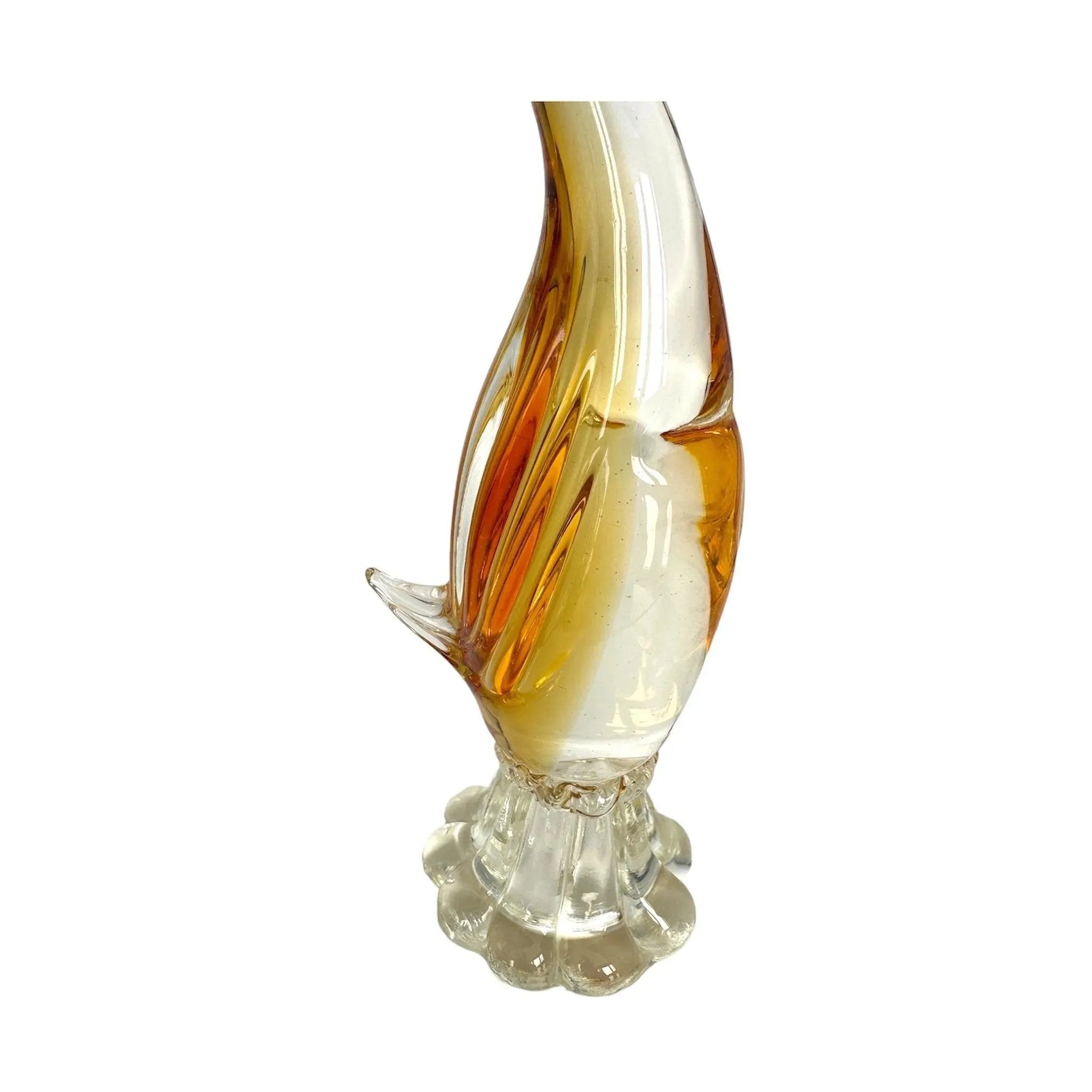 Murano Hand-Blown Italian Art Glass Duck Figurine - Exquisite Vintage Collectible!