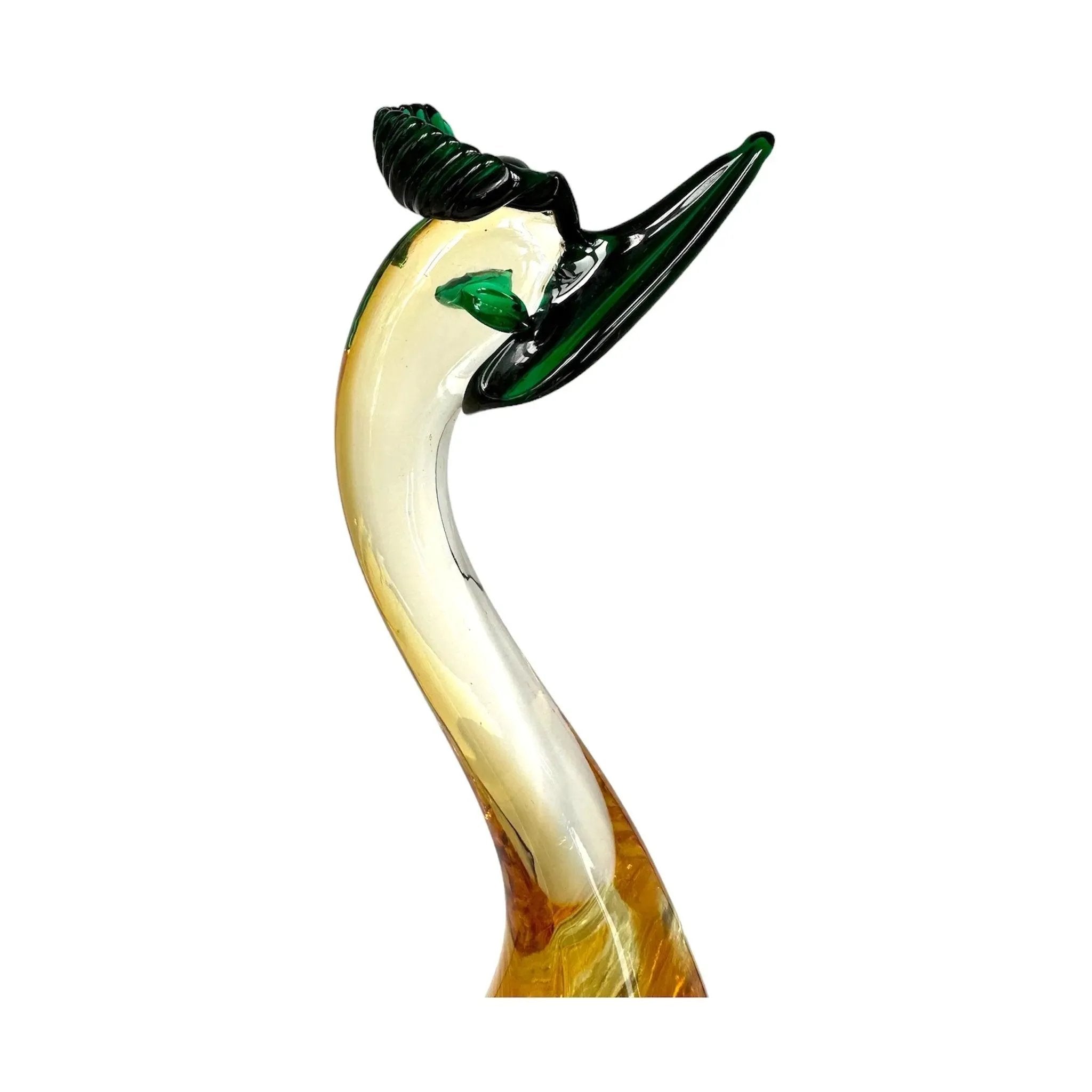 Murano Hand-Blown Italian Art Glass Duck Figurine - Exquisite Vintage Collectible!