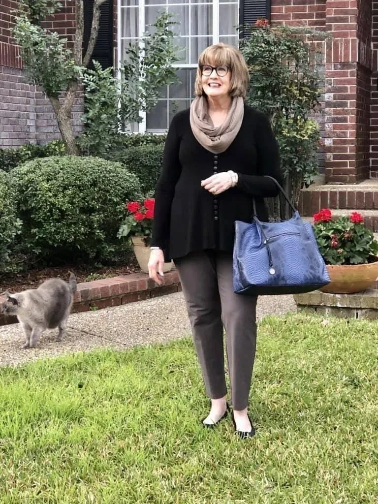 Navy Vegan Leather Tote Bag