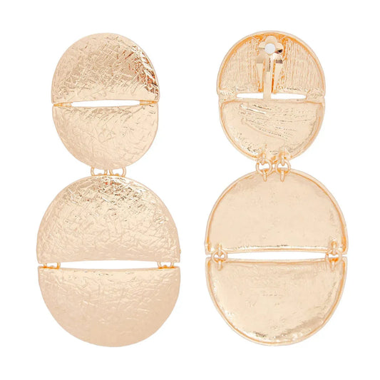 Oval Drop Earrings Gold – Affordable Style Fashion Jewelry Pinktown