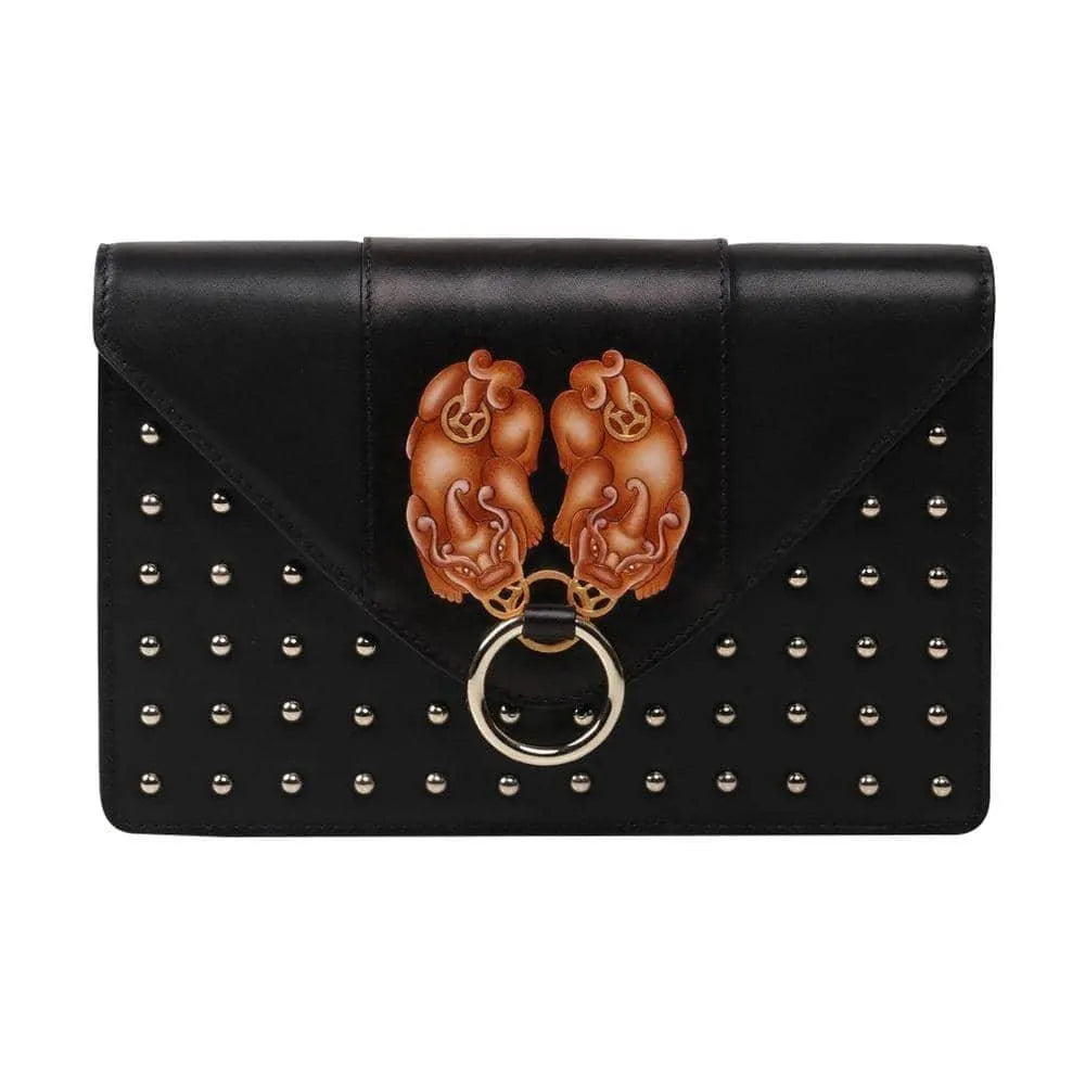 PX (PiXiu) Black Crossbody Clutch Bag Jewelry Bubble