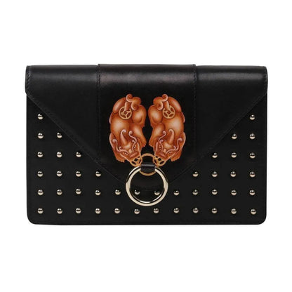 PX (PiXiu) Black Crossbody Clutch Bag Jewelry Bubble