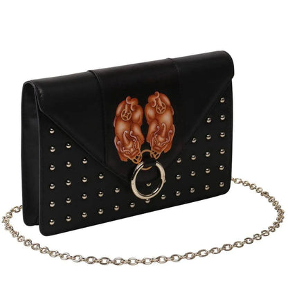 PX (PiXiu) Black Crossbody Clutch Bag Jewelry Bubble