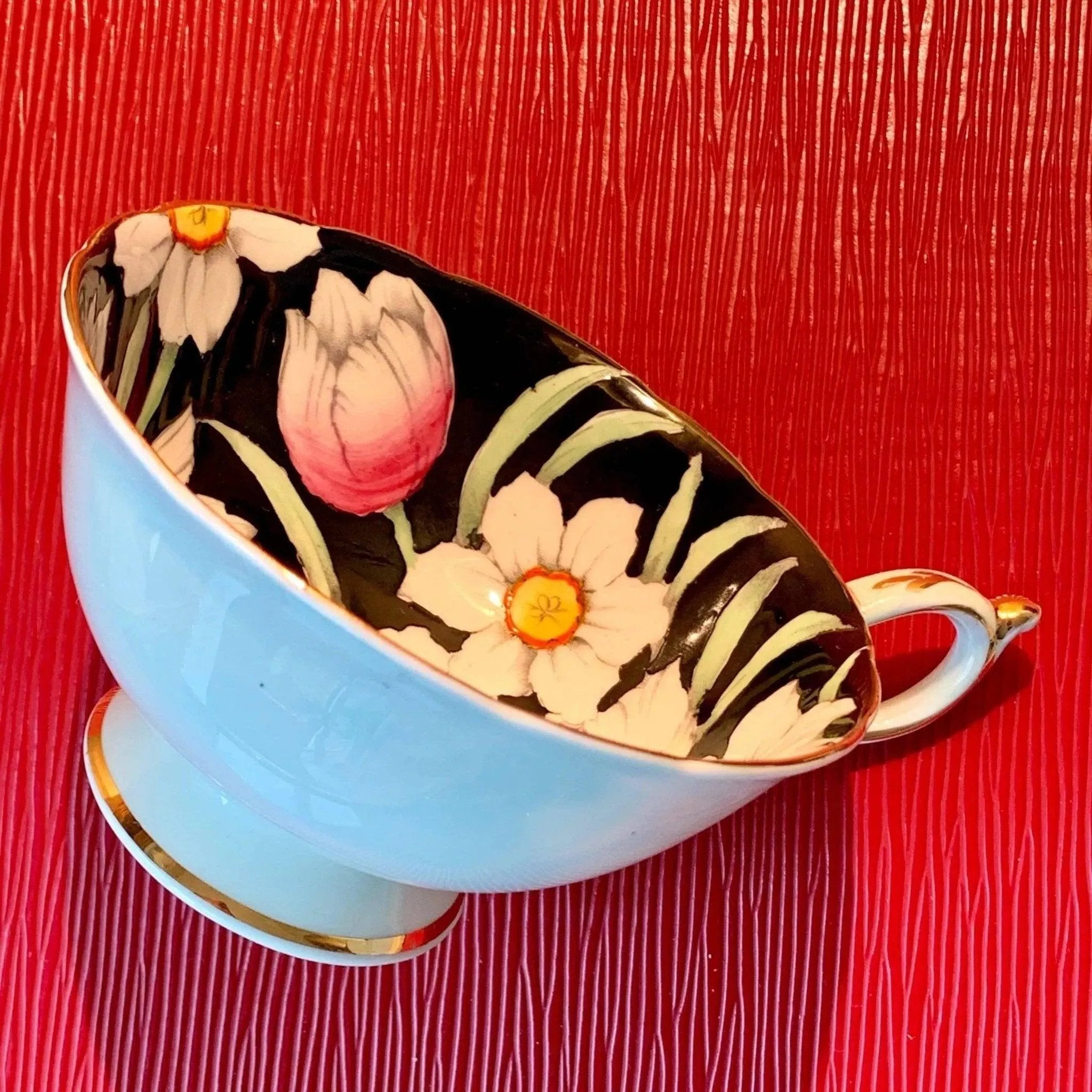Paragon Fine Bone China Vintage Teacup & Saucer Set Floral Scape