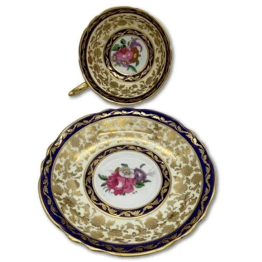 Paragon Fine China, Vintage Tea Cup & Saucer Set, Scrollwork & flowers Jewelry Bubble