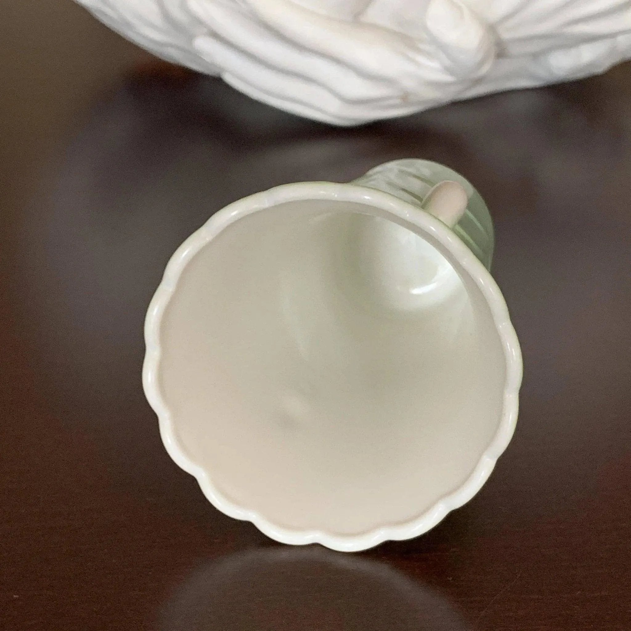 Pastel Green Fired On Vitrock Table Vase