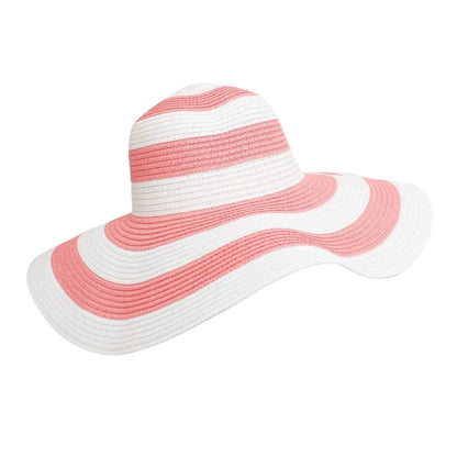 Perfect for Summer: Pink White Striped Hat for Ladies Jewelry Bubble