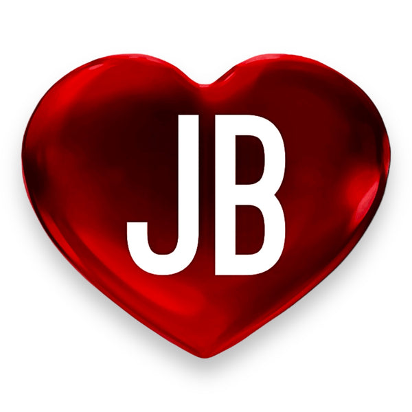 red heart with white initials JB centered this is jewelrybubble.com logo image 
