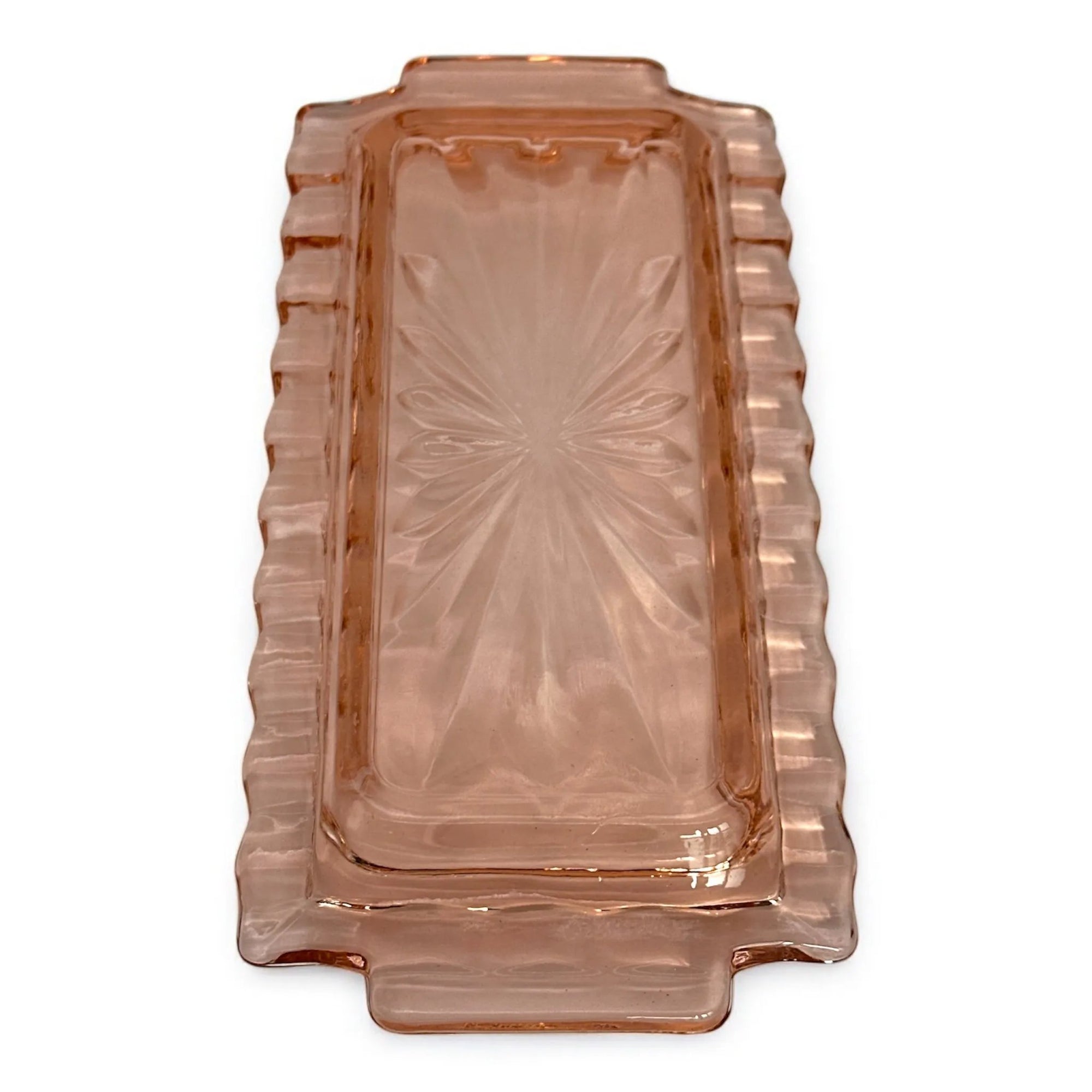 Rare Vintage Pink Depression Glass Butter Dish – Jeannette Glass Co. (1929–1933)