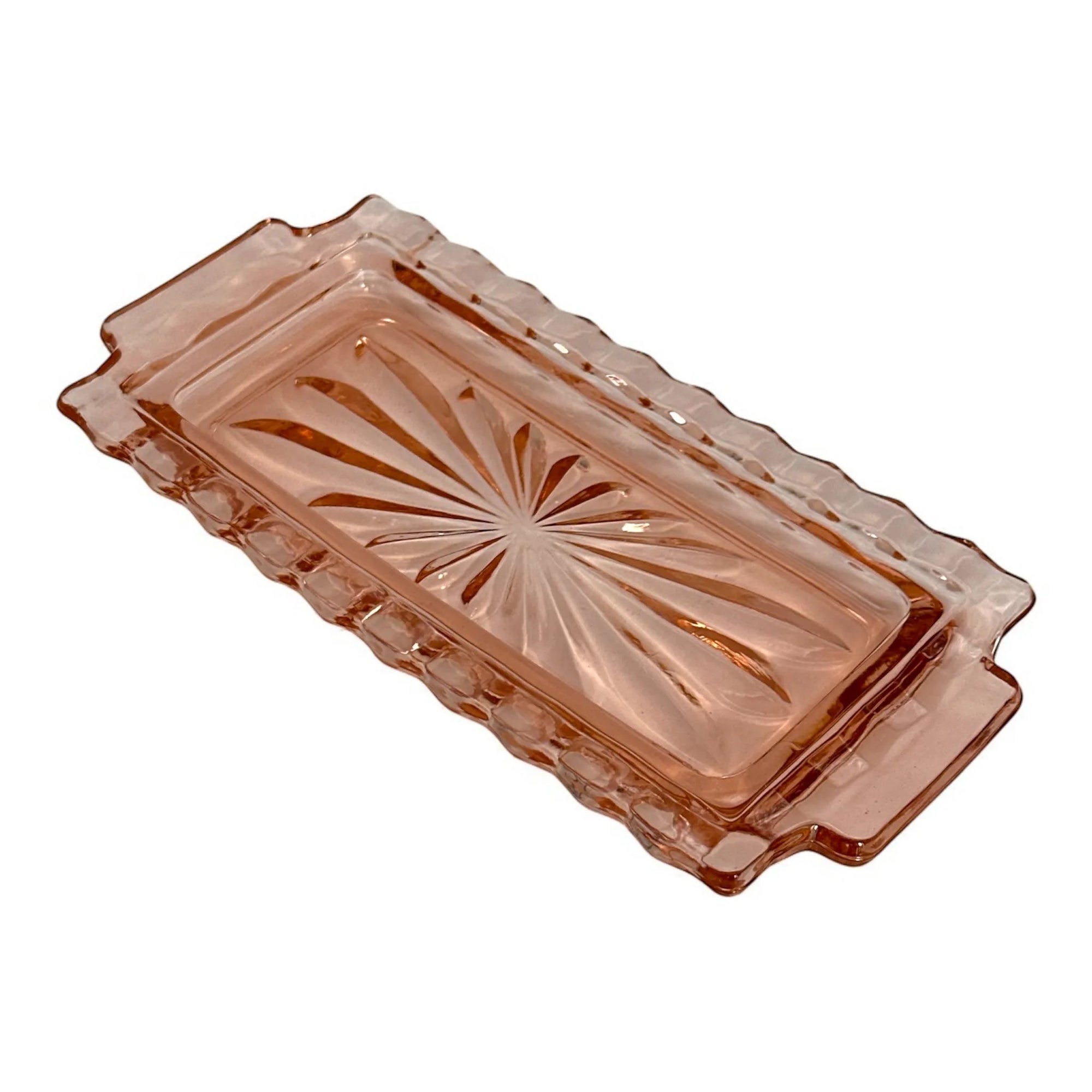 Rare Vintage Pink Depression Glass Butter Dish – Jeannette Glass Co. (1929–1933)