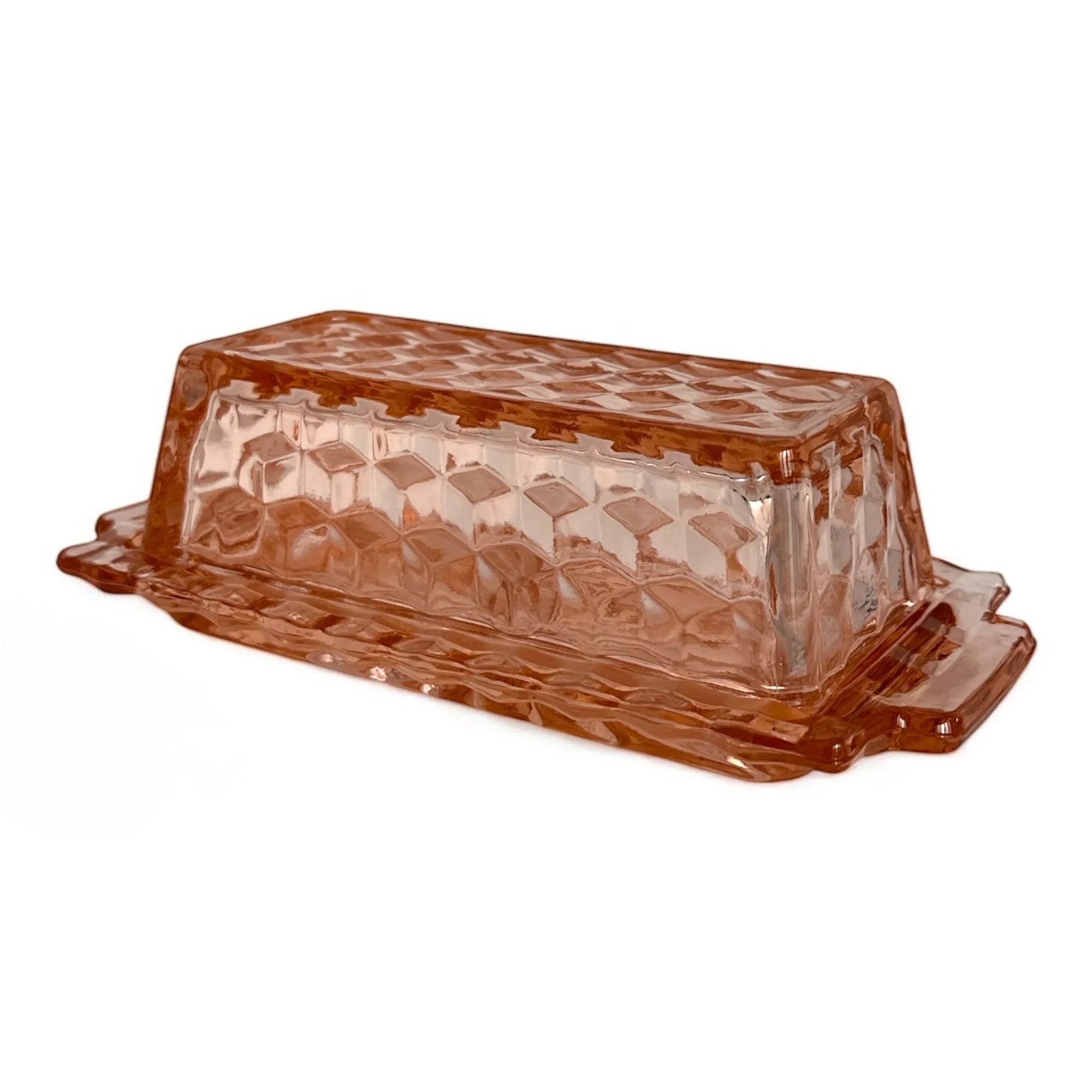 Rare Vintage Pink Depression Glass Butter Dish – Jeannette Glass Co. (1929–1933)