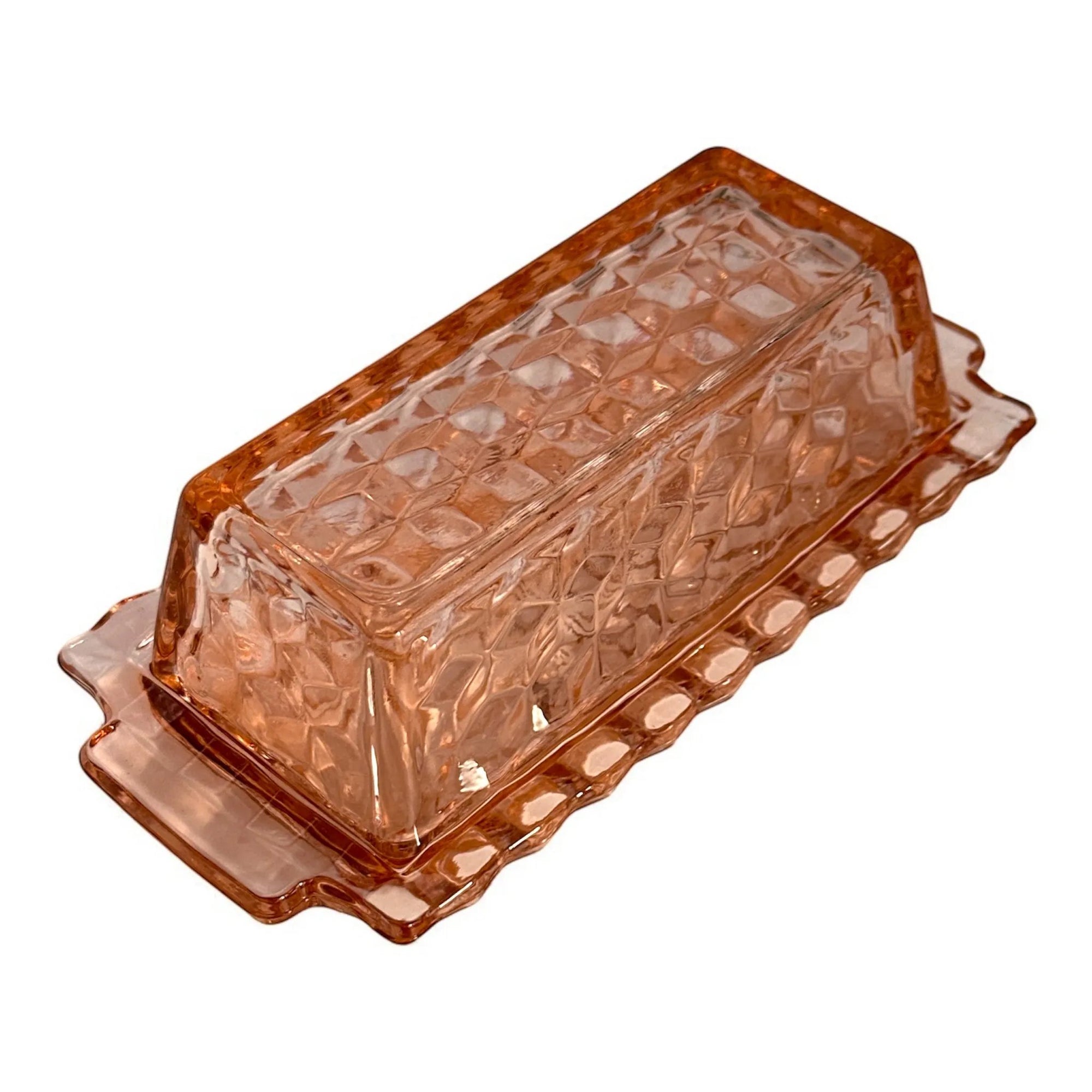 Rare Vintage Pink Depression Glass Butter Dish – Jeannette Glass Co. (1929–1933)