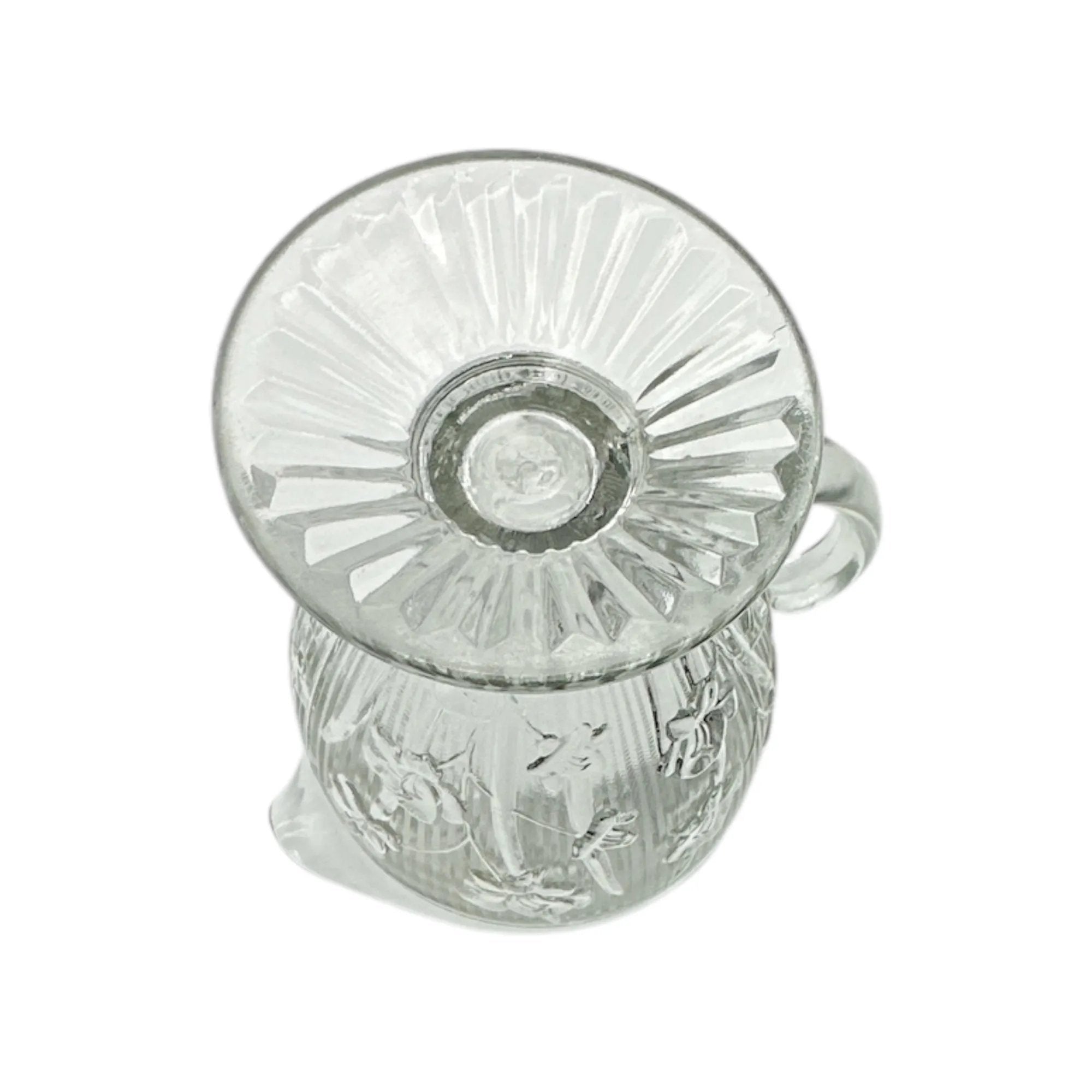 Jeannette Glass Co. Iris & Herringbone Clear Glass Pitcher