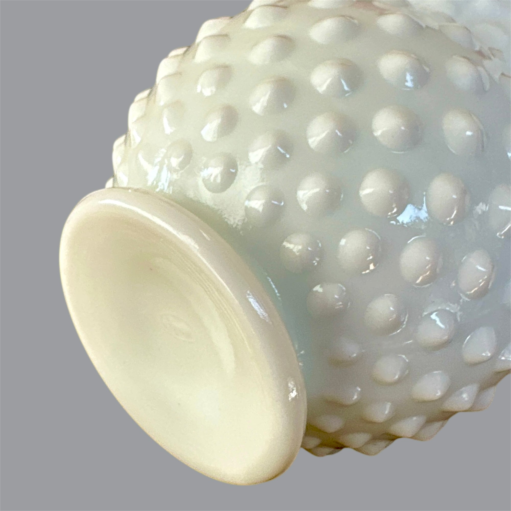 Buy Vintage Fenton Milk Glass Hobnail Ruffle Vase – Authentic 1970s