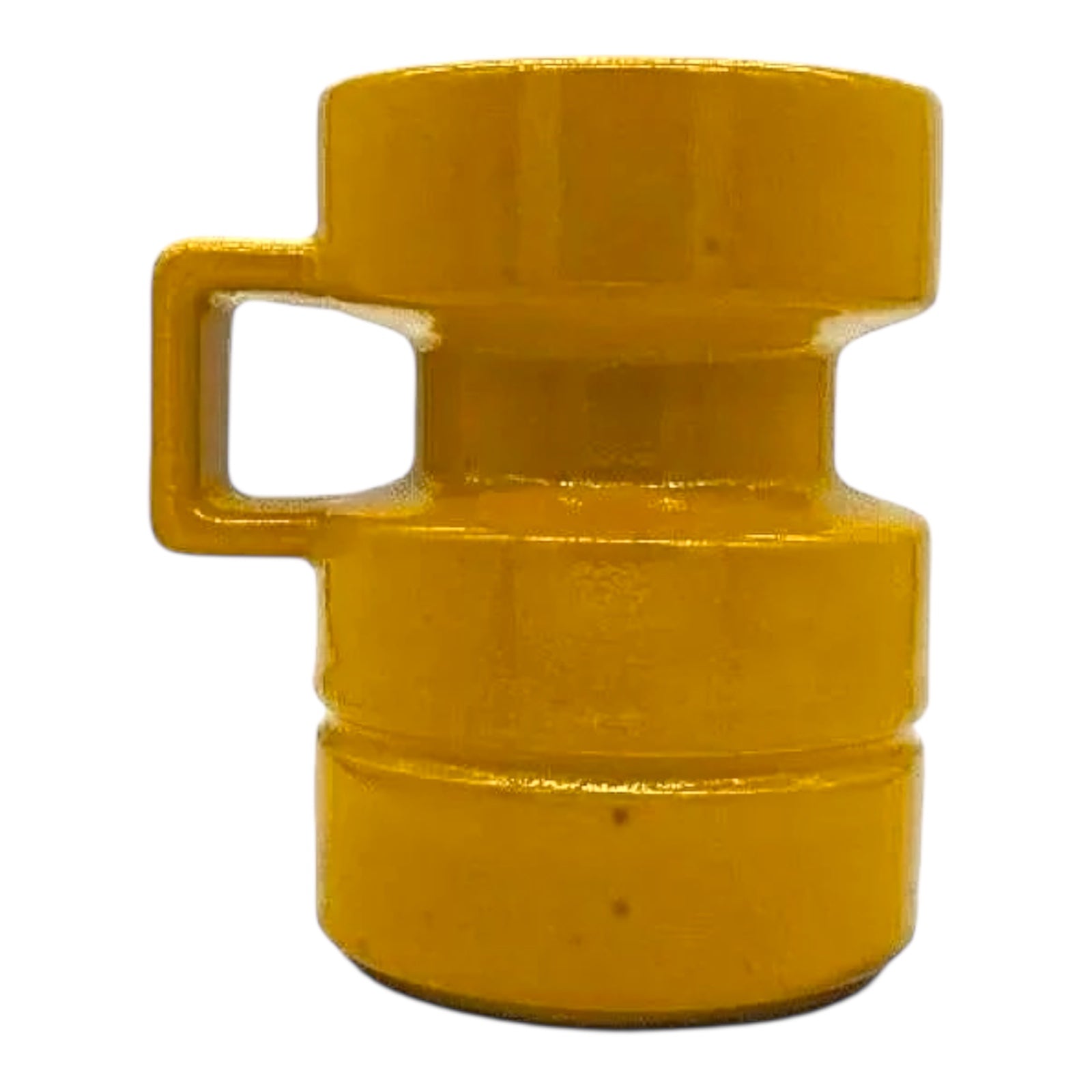 Scheurich Keramik Candle Holder Mustard Glaze Fat Lava Era 75/15 West German Vintage Pottery