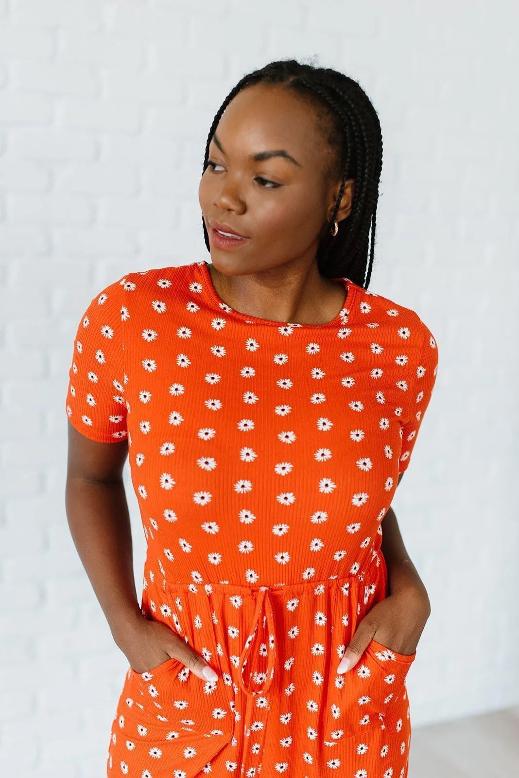 Picket Dress Orange Daisy Dukes Jewelry Bubble