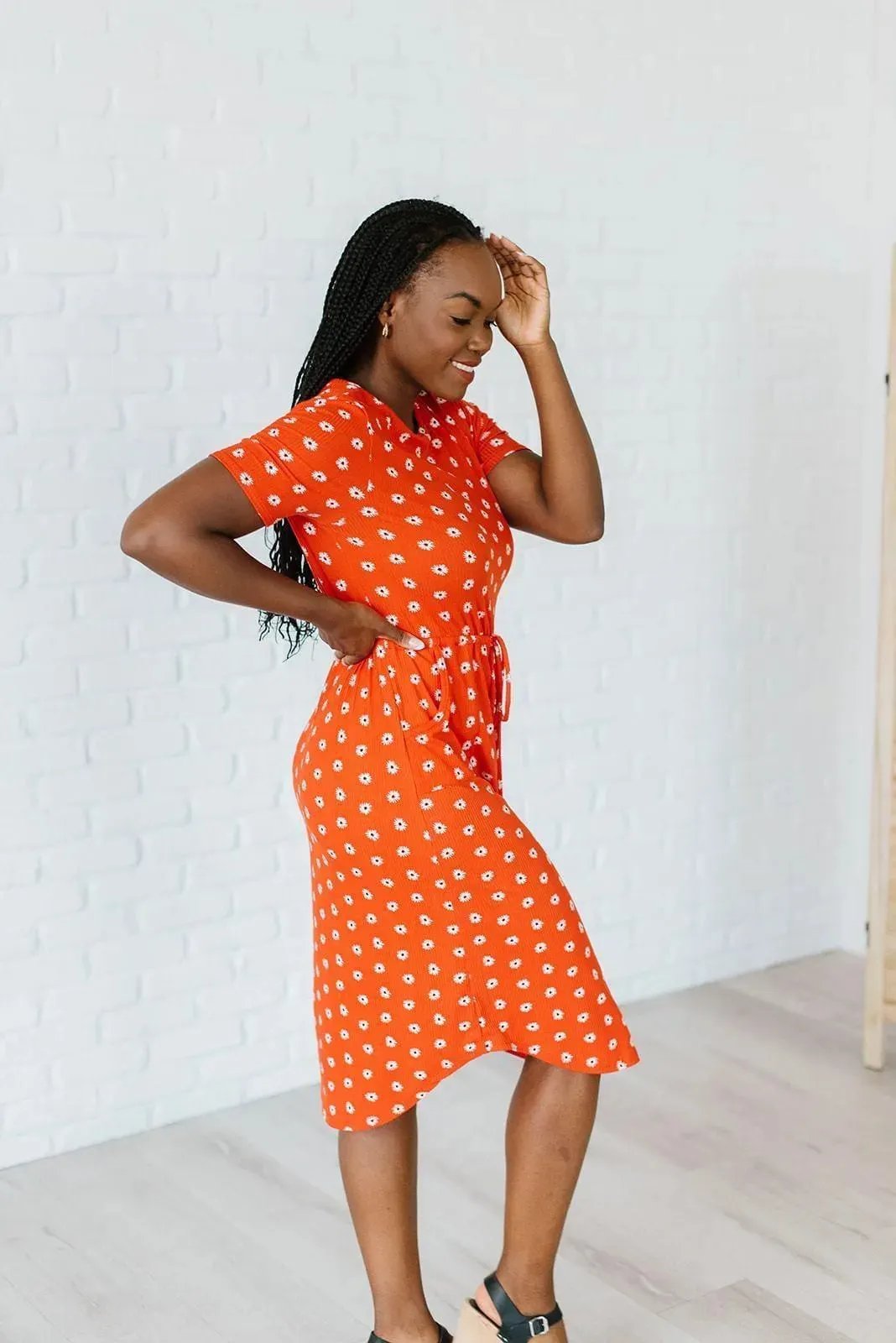 Picket Dress Orange Daisy Dukes