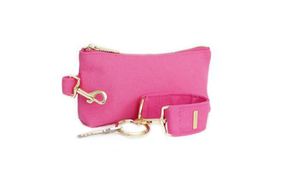 Pink Canvas 2-Piece Wristlet Set Jewelry Bubble