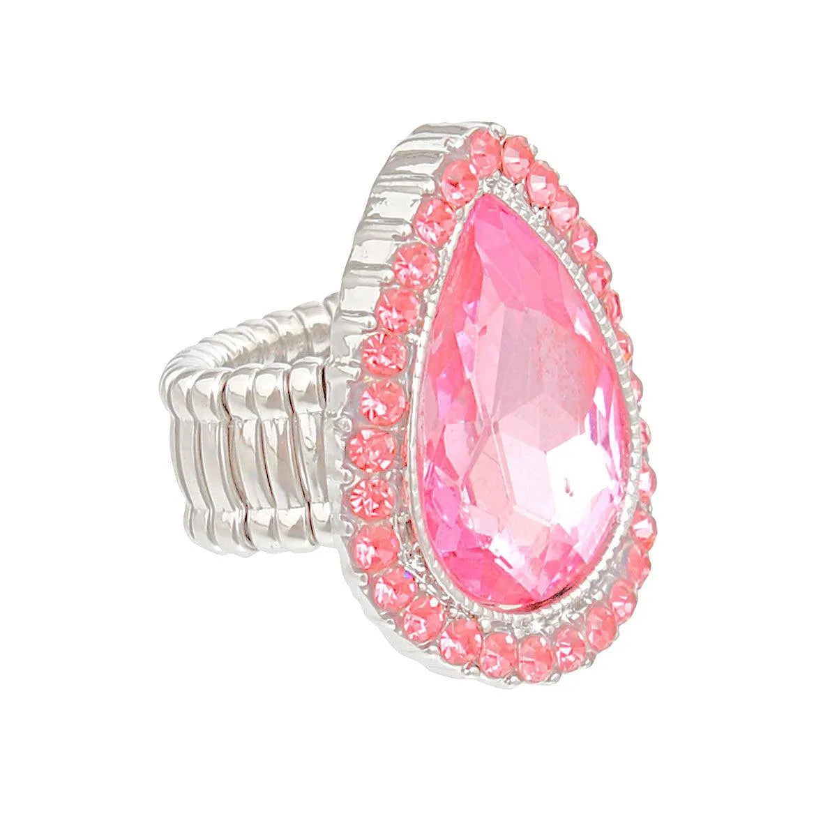 Pink-Pear Teardrop Ring: Ultimate Fashion Statement Jewelry Bubble