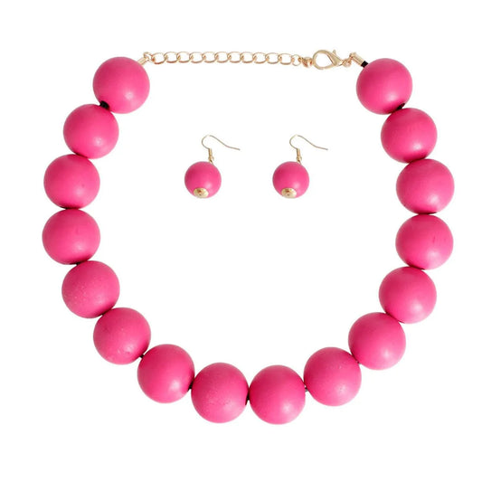 Pink-delish Bead Necklace Set: Shop Now Jewelry Bubble