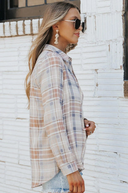 Plaid Buttoned Flannel Shirt Jewelry Bubble