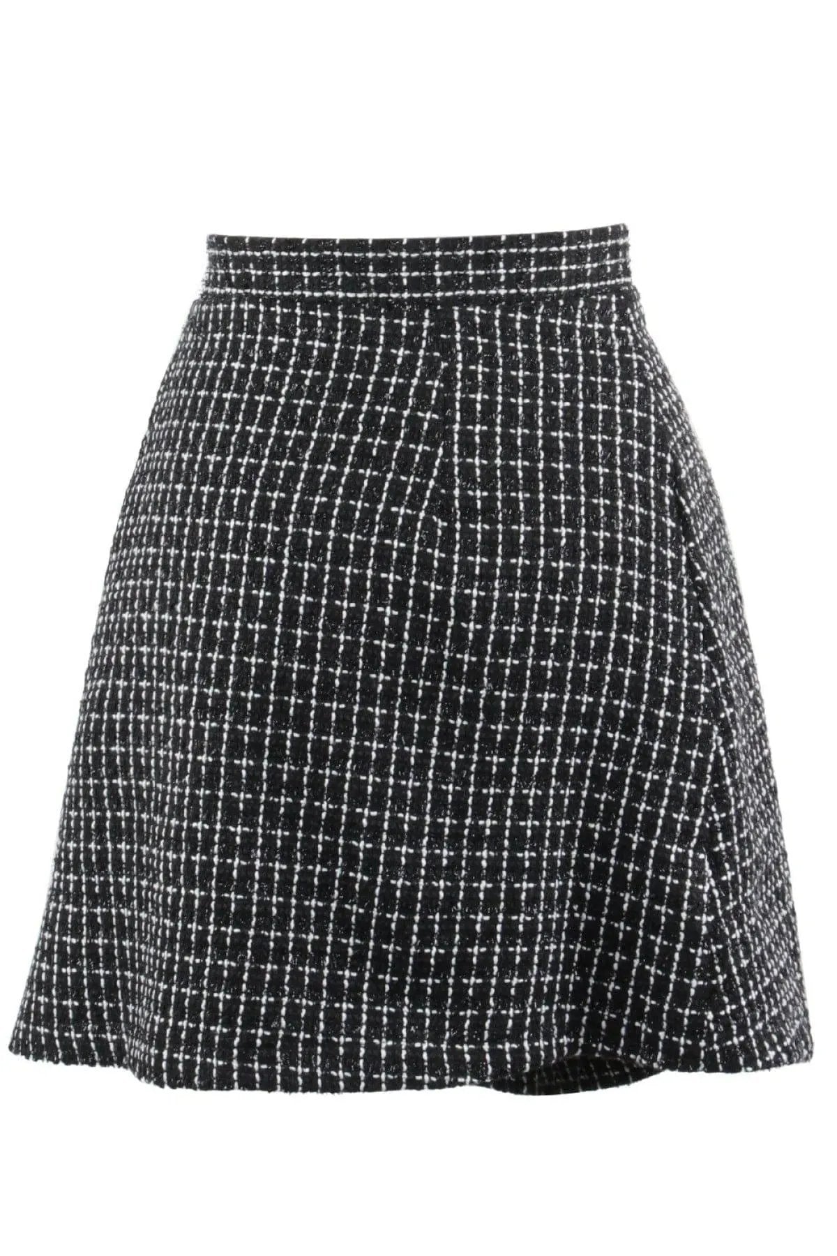 Plaid High Waist Tube Skirt