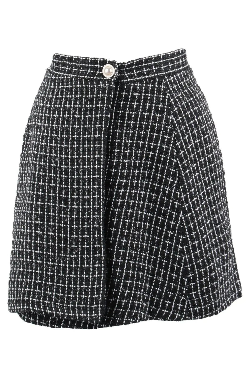Plaid High Waist Tube Skirt