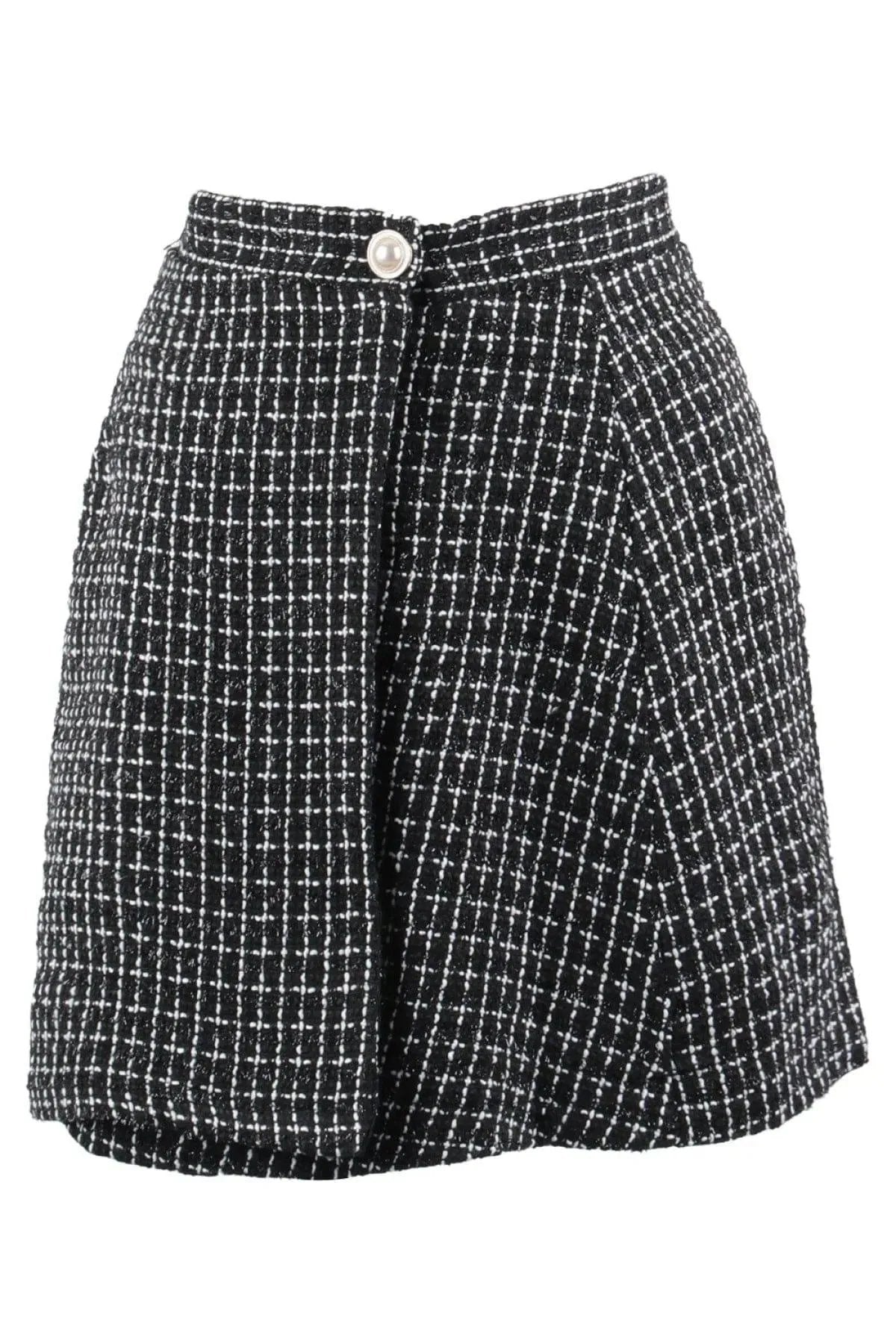 Plaid High Waist Tube Skirt