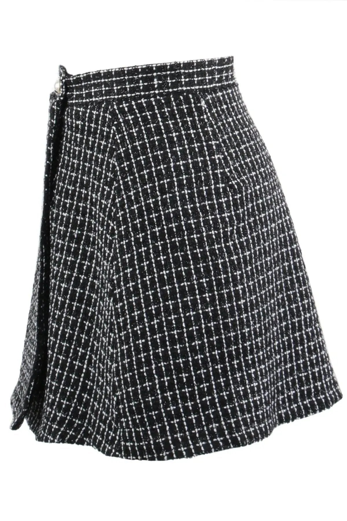 Plaid High Waist Tube Skirt