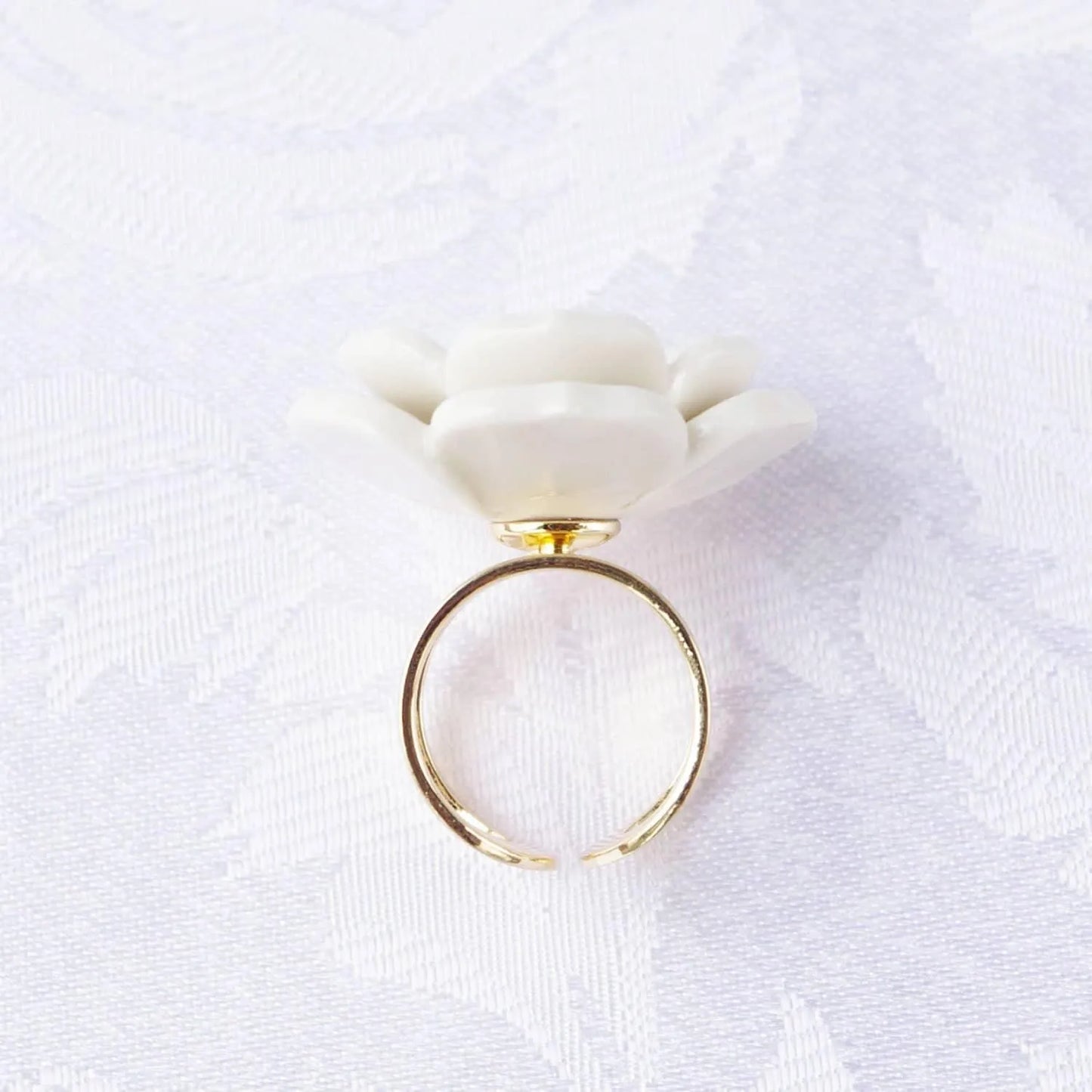 Porcelain Plum Blossom Statement Ring | POPORCELAIN Based in Denmark Jewelry Bubble