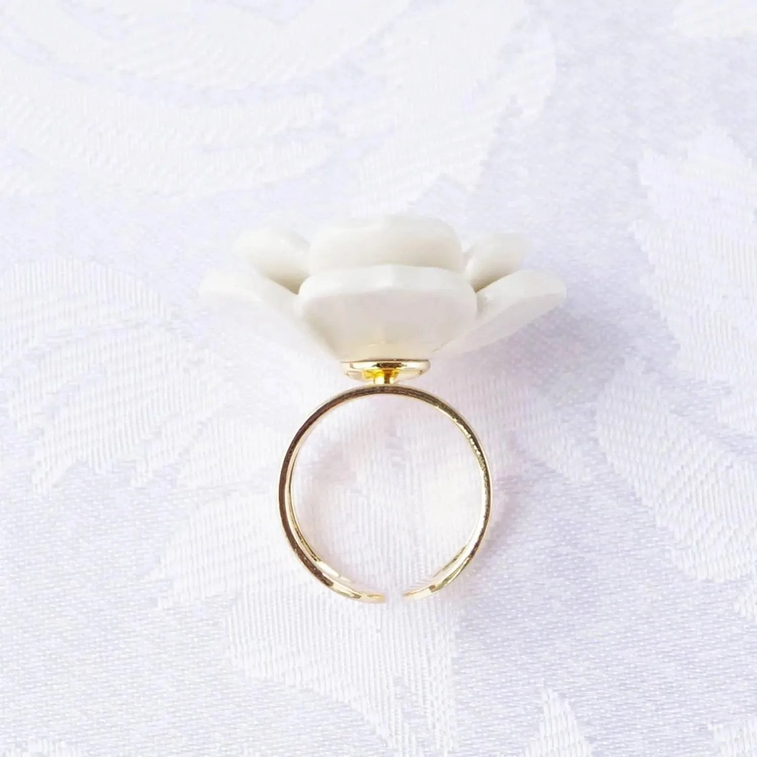 Porcelain Plum Blossom Statement Ring | POPORCELAIN Based in Denmark