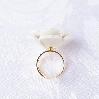 Porcelain Plum Blossom Statement Ring | POPORCELAIN Based in Denmark Jewelry Bubble