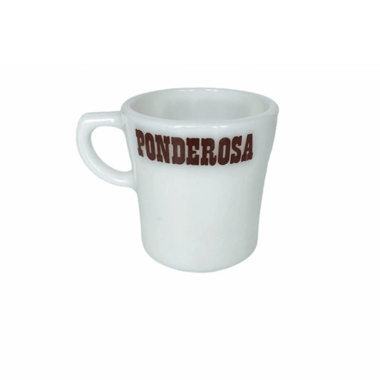 Pyrex Glass Advertising Coffee Mug Ponderosa Logo Jewelry Bubble