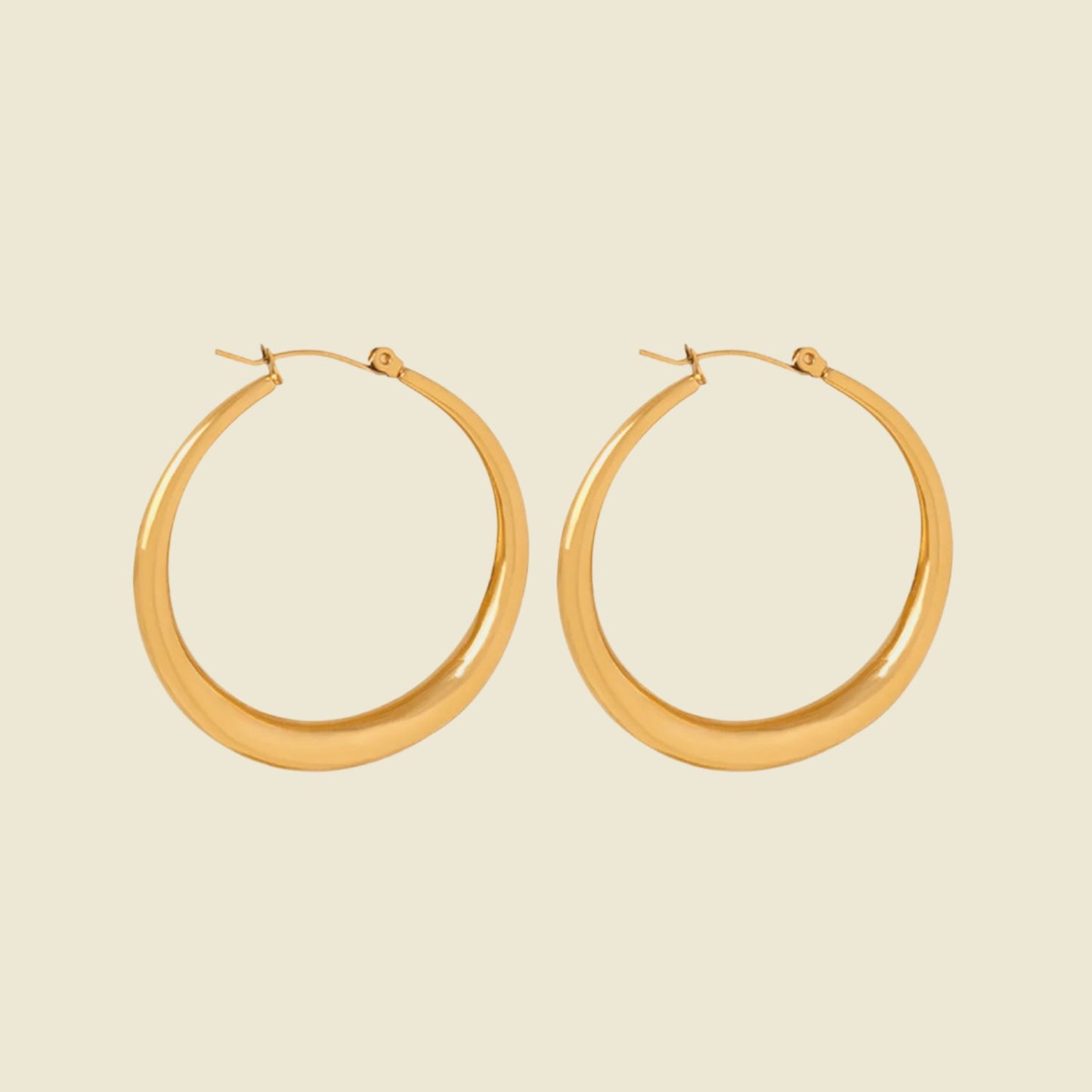 Radiant Gold-Plated Hoop Earrings Jewelry Bubble