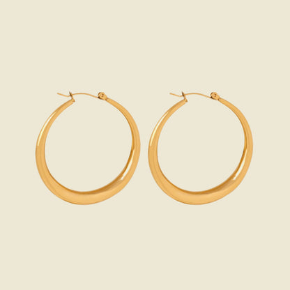 Radiant Gold-Plated Hoop Earrings Jewelry Bubble