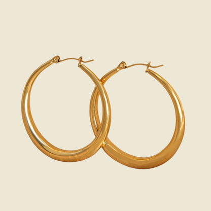 Radiant Gold-Plated Hoop Earrings Jewelry Bubble