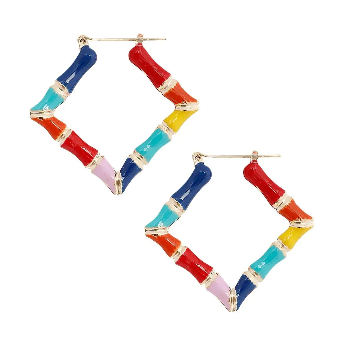 Radiant Rainbow Hoops: Colorful and Vibrant Earrings Jewelry Bubble