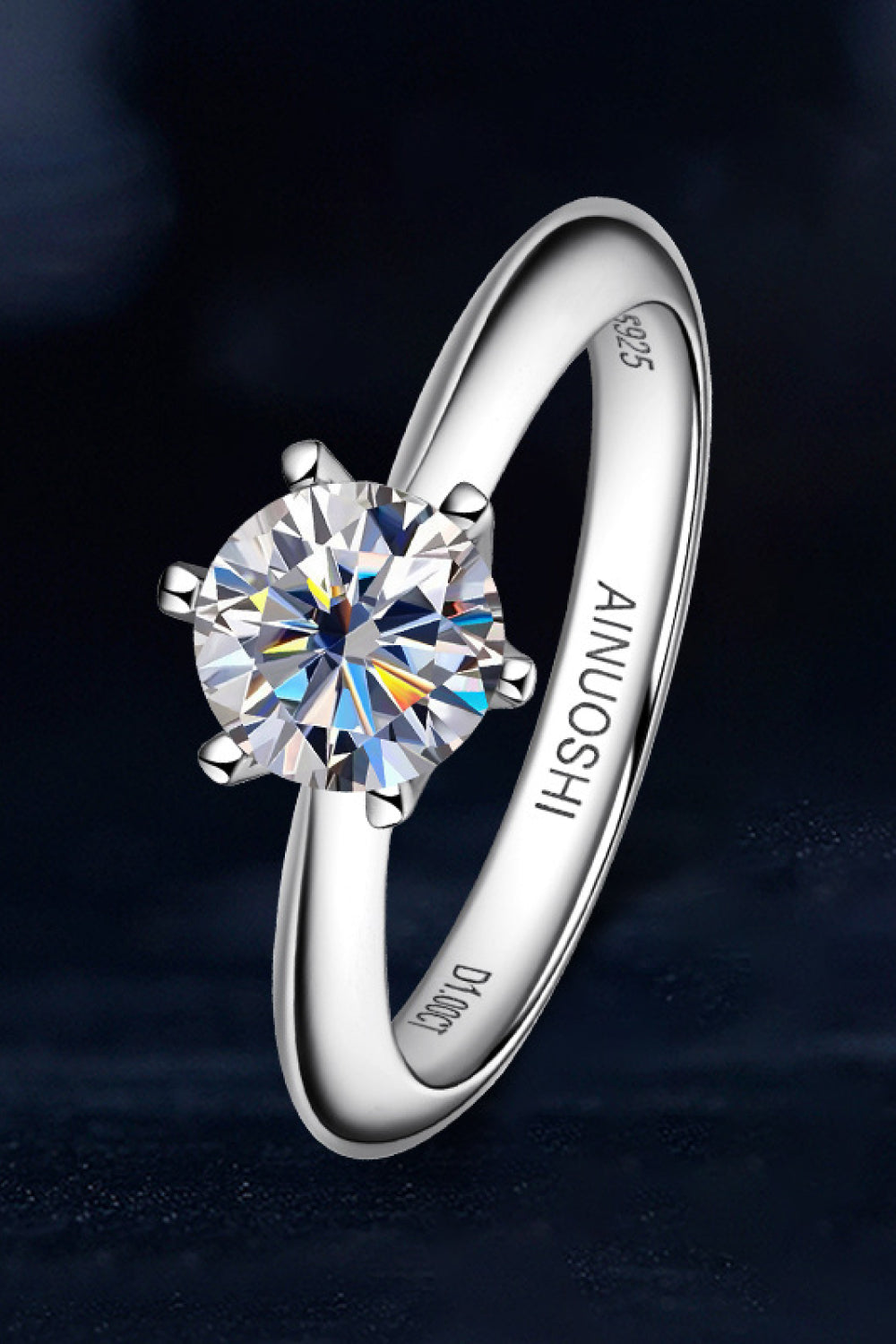 Radiant Solitaire Moissanite Engagement Ring Jewelry Bubble