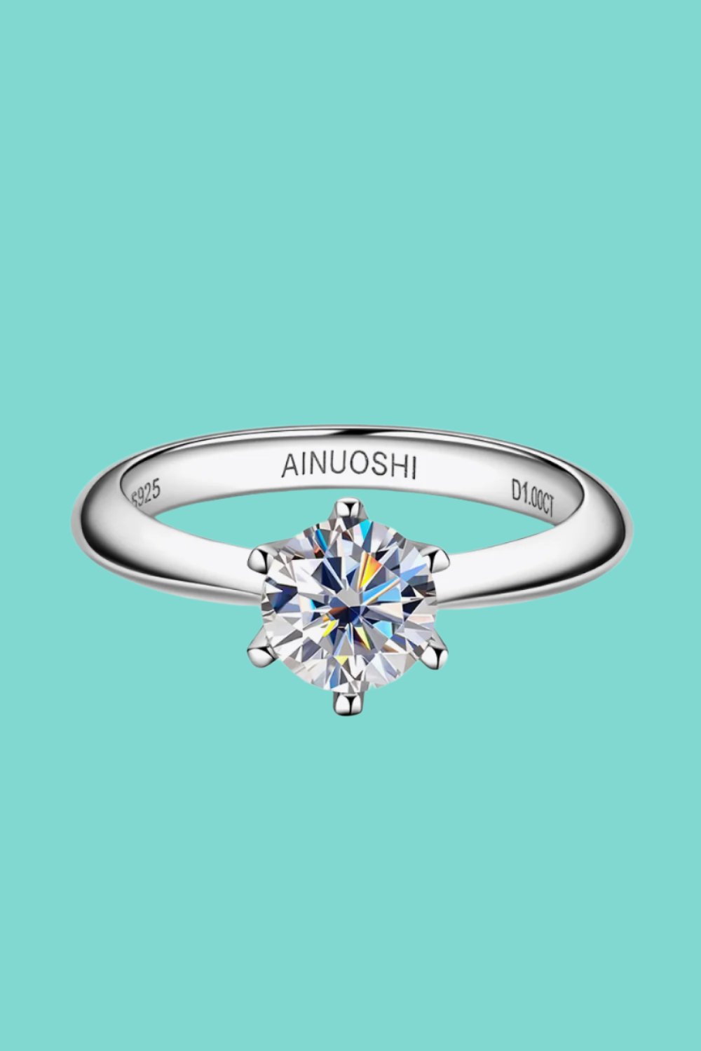 Radiant Solitaire Moissanite Engagement Ring Jewelry Bubble