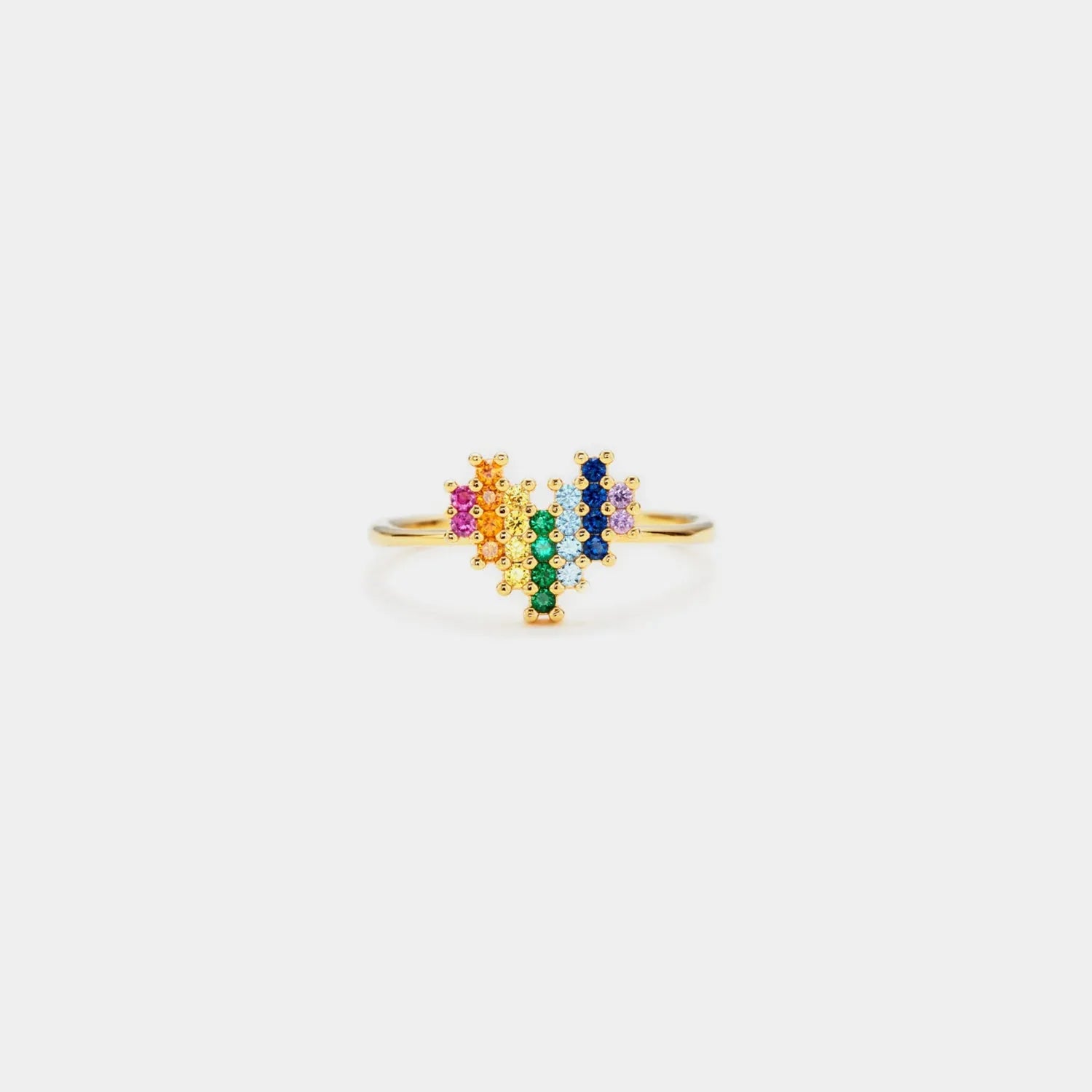 Rainbow Heart Ring: There's No One Quite Like You Jewelry Bubble