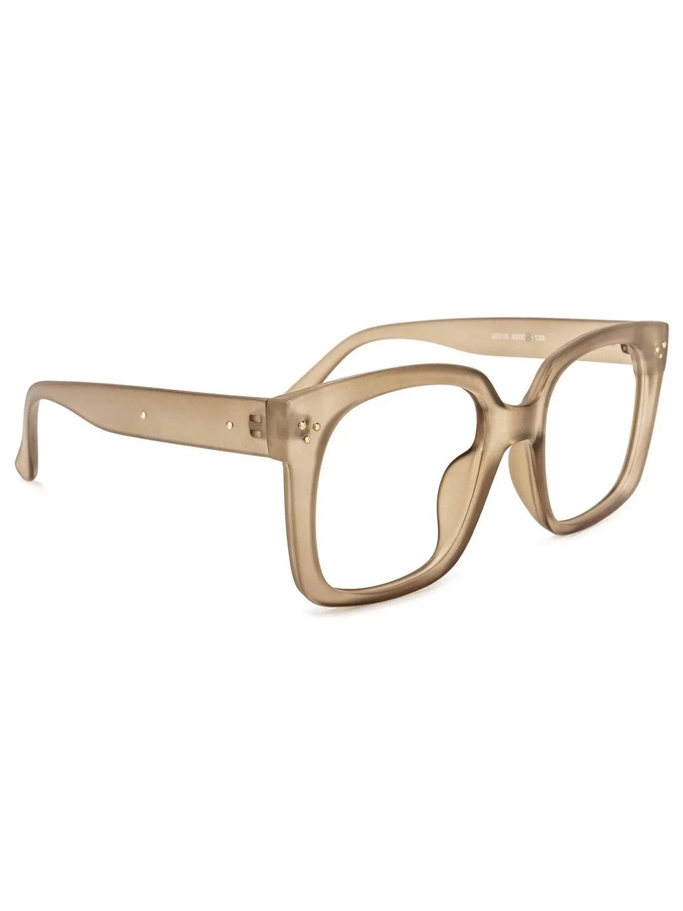 Rectangle Acetate Eyeglasses Frame Tan