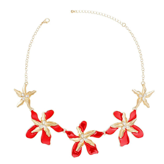 Red Iris Necklace: Stunning Fashion Jewelry Jewelry Bubble