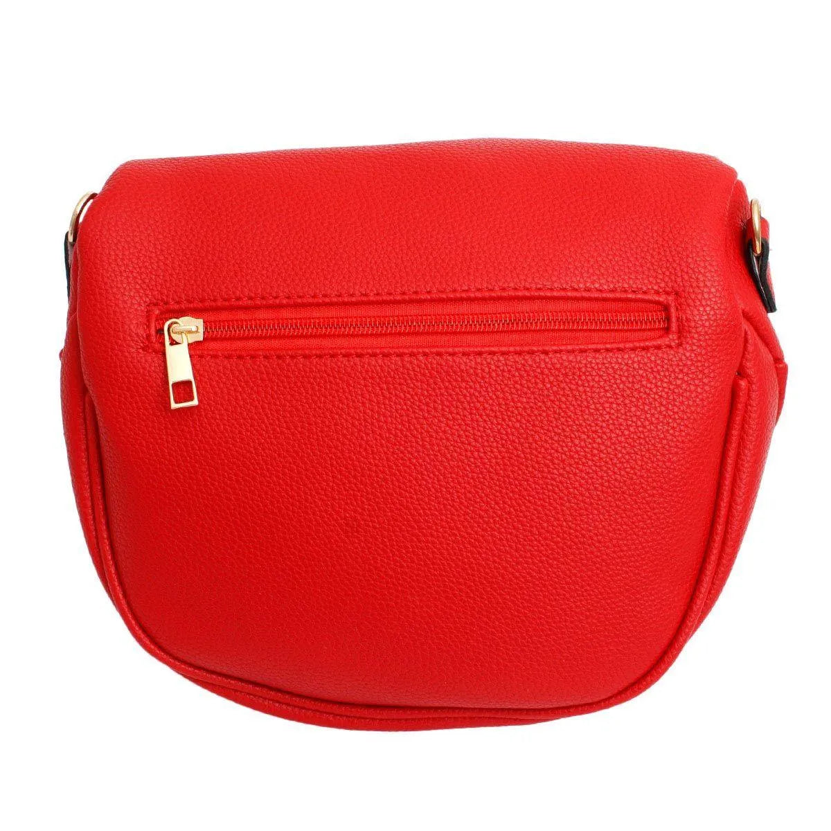 Red Saddle Style Crossbody Ladies Bag with Coin Pouch - Fashion Meets Function Jewelry Bubble