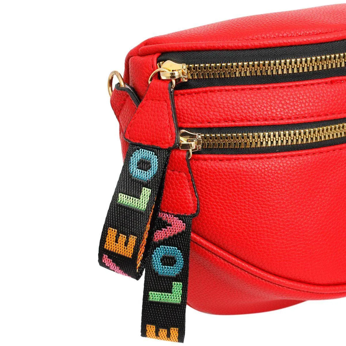 Red Saddle Style Crossbody Ladies Bag with Coin Pouch - Fashion Meets Function Jewelry Bubble